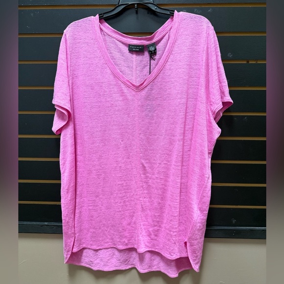 Tahari Pink Oversized T-Shirt Relaxed Fit - Picture 1 of 3